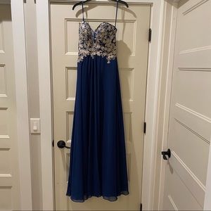 Faviana Blue Gown Size 4